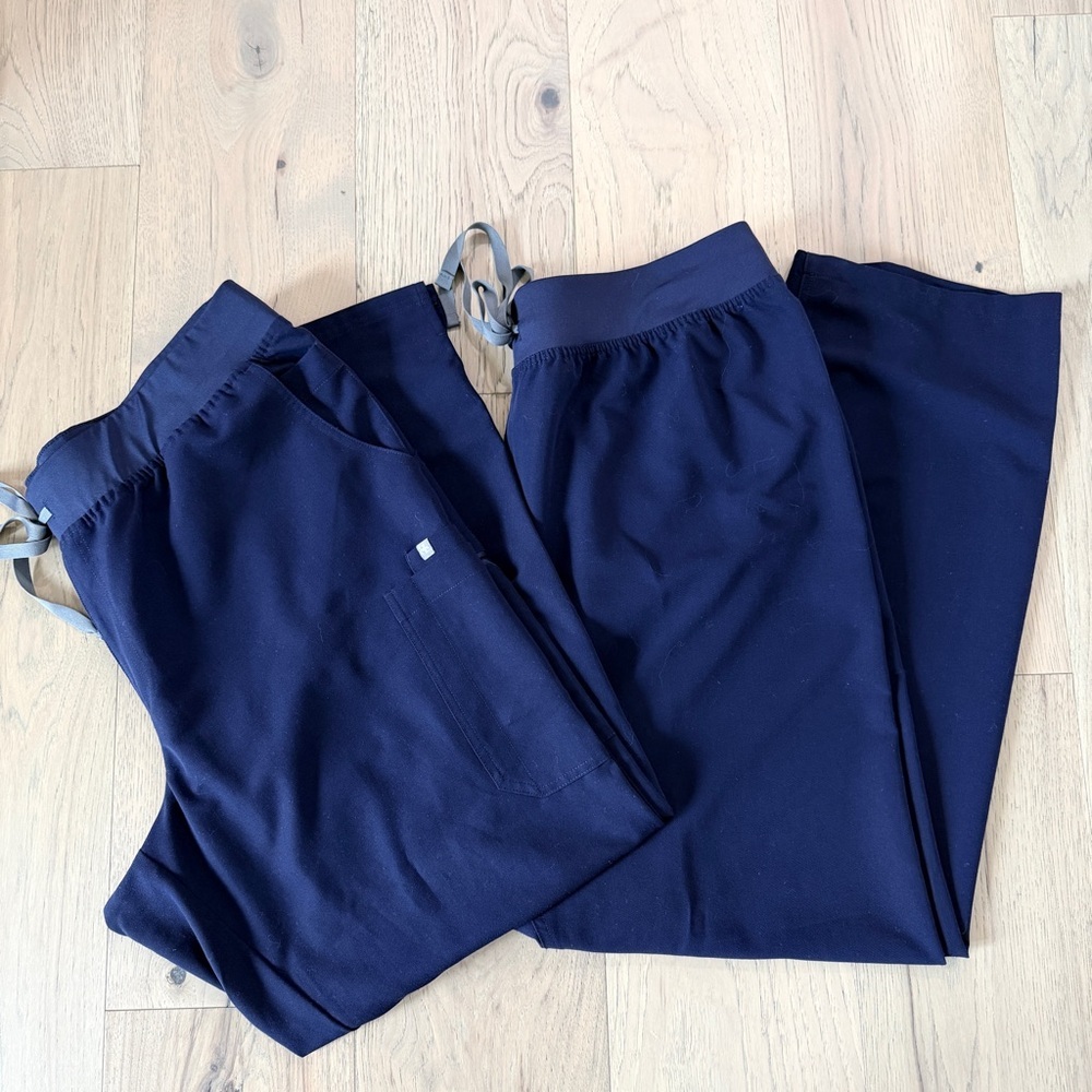 Lot of 2 Figs Technical Collection Navy Scrub Pants XXXL/Tall EUC
